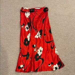 Floral Red Skirt brand new with tags